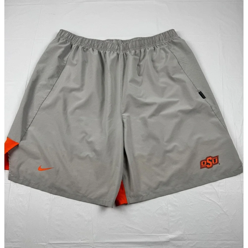 Nike Oklahoma State Cowboys OSU Shorts Bundle Mens 3XL Grey Dri-FIT Tan Fleece